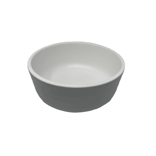 G.E.T. RB-15-WM/GRM Roca Melamine Soup/Salad Bowl, 15oz, White/Gray
