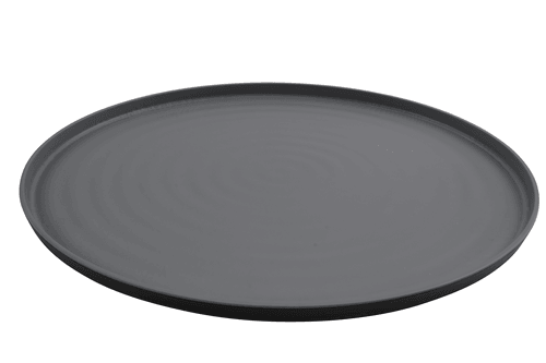 G.E.T. RO-2016-GRM/BKM Roca Melamine Oval Platter, 20"X16", Gray/Black