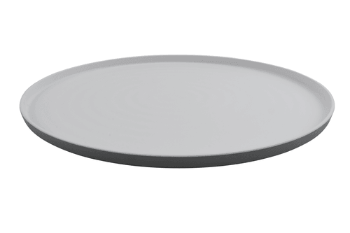 G.E.T. RO-2016-WM/GRM Roca Melamine Oval Platter, 20"X16", White/Gray