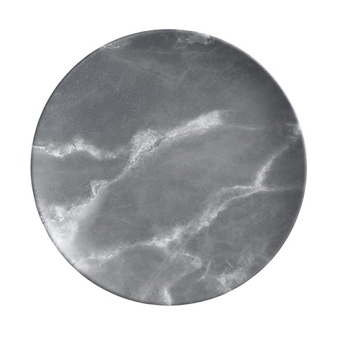 American Metalcraft MCP11GM Mix & Matte Melamine Plate, 11-1/2", Marble Gray