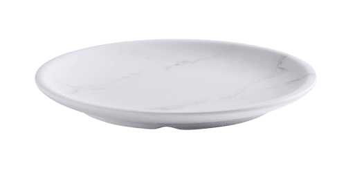 American Metalcraft MCP6MA Mix & Matte Melamine Plate, 6", Marble White