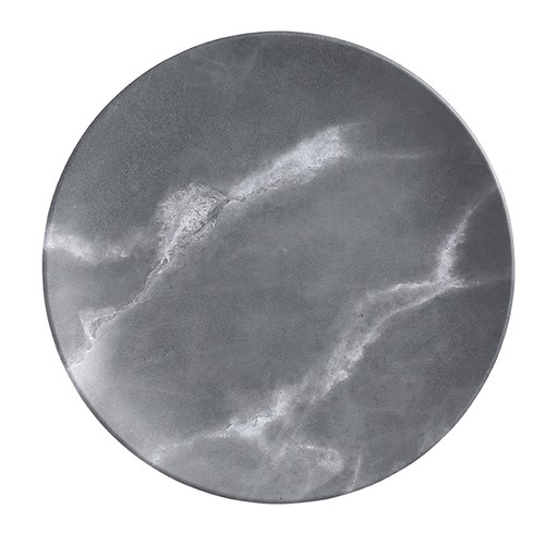 American Metalcraft MCP9GM Mix & Matte Melamine Plate, 9", Marble Gray