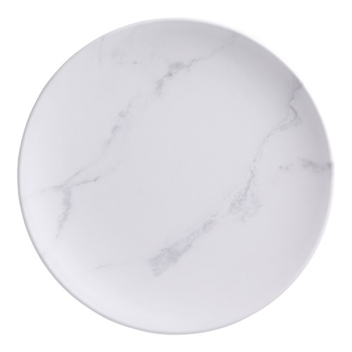 American Metalcraft MCP9MA Mix & Matte Melamine Plate, 9", Marble White