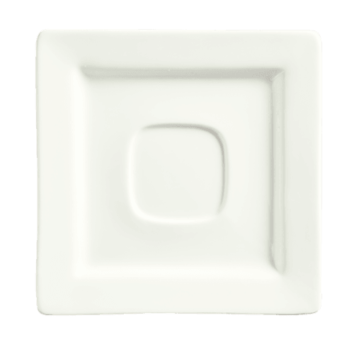 World Tableware SL-2 Slate Square Saucer, 5-7/8", Bright White (Case of 36)