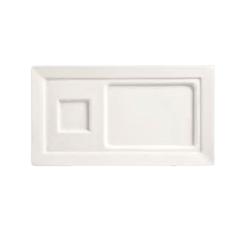 World Tableware SL-29 Slate Soup & Sandwich Tray, 14"X7-3/4", Bright White