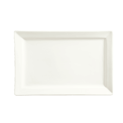 World Tableware SL-26 Slate Rectangular Plate, 12"X8", Bright White (Case of 12)