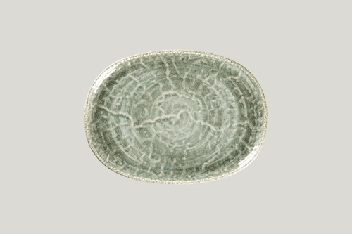 RAK KSOP28SG Krush Oval Platter, 11"L x 8.05"W, Sage (Case of 6)
