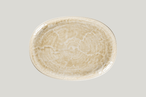 RAK KSOP32VL Krush Oval Platter, 12.6"L x 9.25"W, Vanilla (Case of 6)