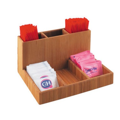 Cal-Mil 796-60 Bamboo Coffee Condiment Center