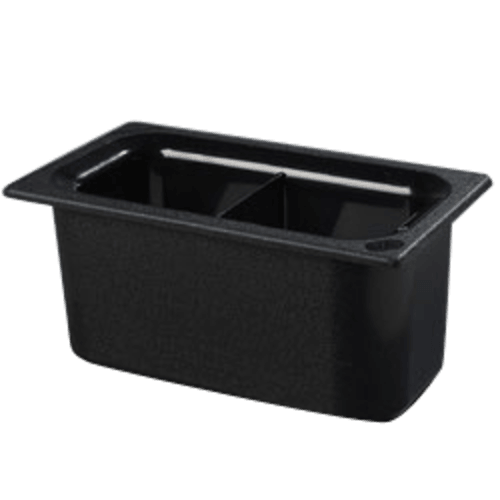 Carlisle CM110303 Coldmaster Divided Food Pan, 1/3 Size, 6" Deep, Black