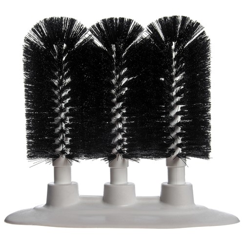 Carlisle 4046103 Sparta 8" Triple Glass Washer Brush Black