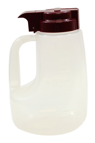 Tablecraft PP48M Lexan Dispenser w/ Graduation, 48oz, Maroon