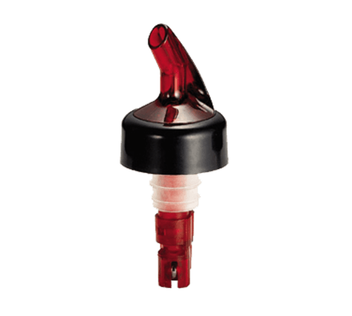 Tablecraft 2246A Plastic Pourer, 1oz 1oz, Black Collar/Red Dip Tube