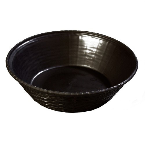 Carlisle 652403 Weavewear Round Basket, 9", Black