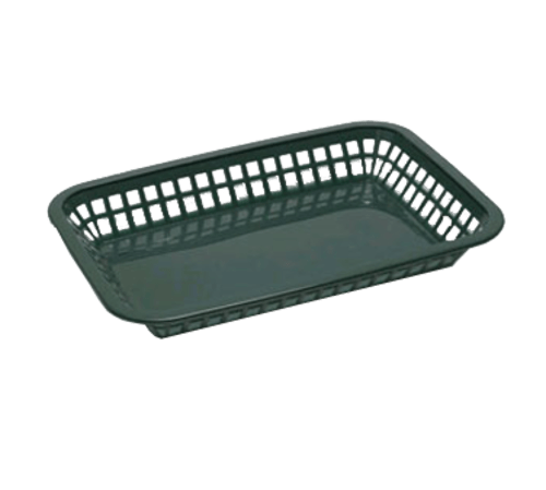 Tablecraft 1077FG Grande Basket Plastic, 10-3/4"X7-3/4"X1-1/2", Forest Green