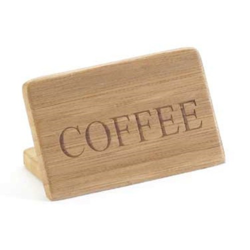 Cal-Mil "Coffee" Bamboo Finish Beverage Sign