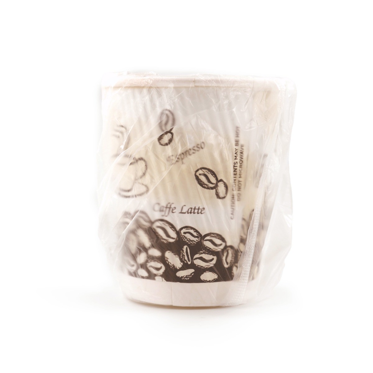 RDI-USA CP-RIP-HB-9 Ripple Wrapped Paper Cup, 9oz, Coffee Bean Design (Case of 900)