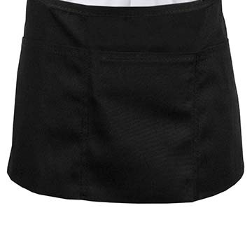 John Ritzenthaler 3PWACBK 11" Black 3-Pocket Waist Apron