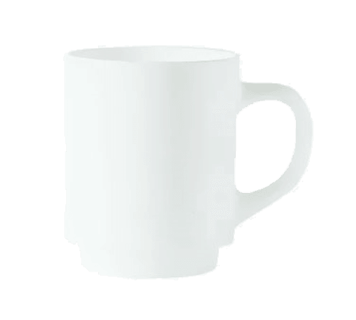 Arc Cardinal 36140 Restaurant White Stackable Mug, 8oz, White (Case of 36)
