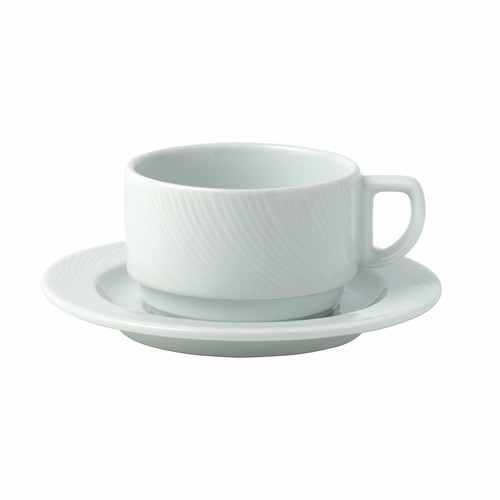 Arc Cardinal FK775 Candour Cirrus Porcelain Saucer, 6-1/2", White (Case of 24)