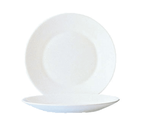 Arc Cardinal P3972 Restaurant White Wide Rim Dinner Plate, 10", White (Case of 12)