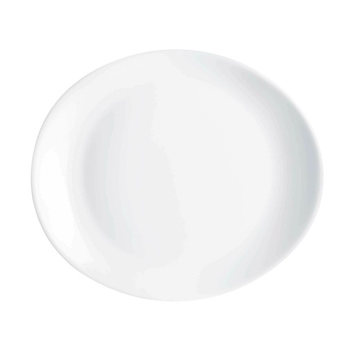 Arc Cardinal L2811 Evolutions White Oval Steak Plate, 11-3/4"X10", White (Case of 12)
