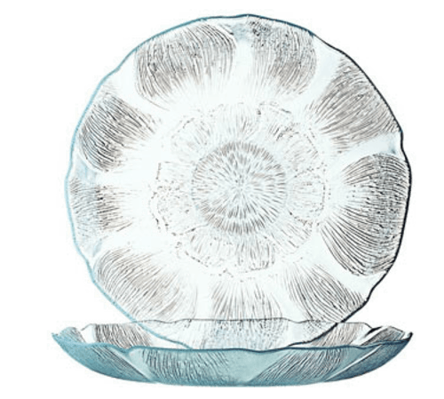Arc Cardinal J0856 Fleur Dinner Plate, 9", Transparent (Case of 36)