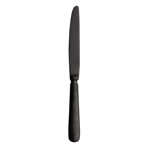 Arc Cardinal MB247 Baguette Black Table Knife, 9", Matte Black (Case of 12)