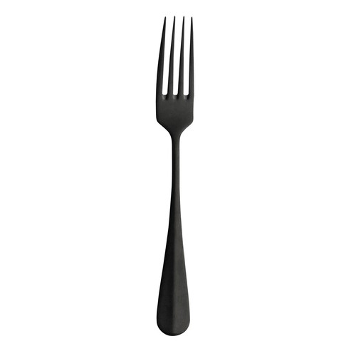 Arc Cardinal MB246 Baguette Black Table Fork, 8-1/8", Matte Black (Case of 12)