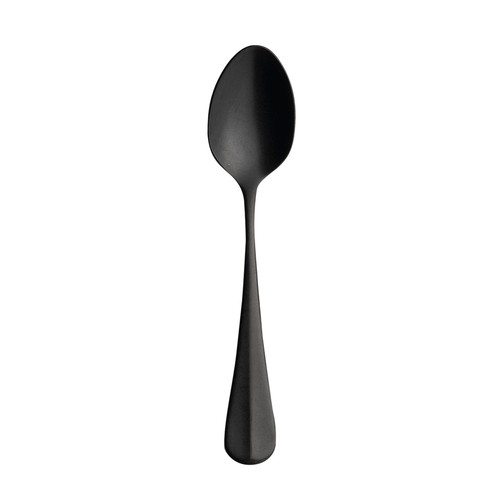 Arc Cardinal MB252 Baguette Black Coffee Spoon, 4-1/2", Matte Black (Case of 12)