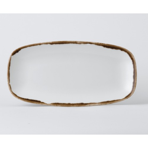 Arc Cardinal HN298 Harvest Natural Oblong Chef's Plate, 11-3/4"X6", Natural (Case of 12)