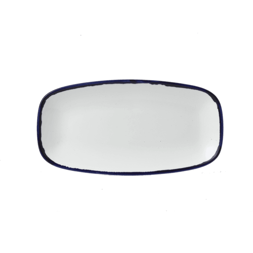 Arc Cardinal HIC11 Harvest Ink Oblong Chef's Plate, 11-3/4"X6", Blue (Case of 12)