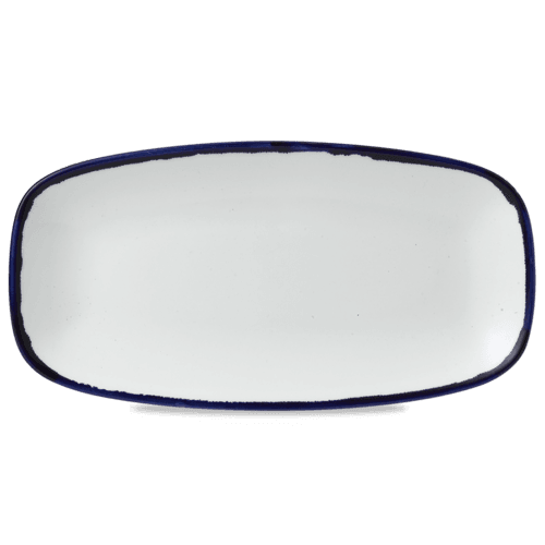 Arc Cardinal HIC13 Harvest Ink Oblong Chef's Plate, 13-7/8"X7-3/8", Blue (Case of 6)