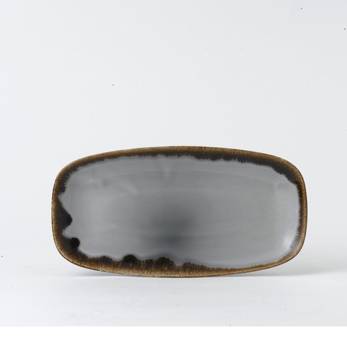 Arc Cardinal HGC11 Harvest Grey Oblong Chef's Plate, 11-3/4"X6", Grey (Case of 12)