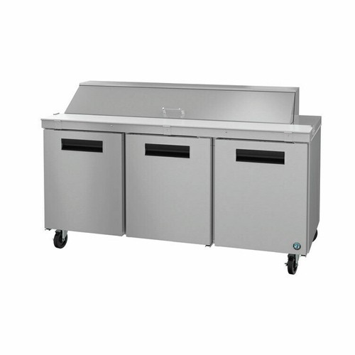Hoshizaki SR72B-18 72" Sandwich Top Prep Refrigerator w/ 3 Doors