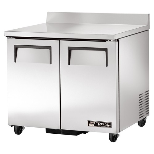 True TWT-36-HC 36" Two Solid Door Work Top Refrigerator