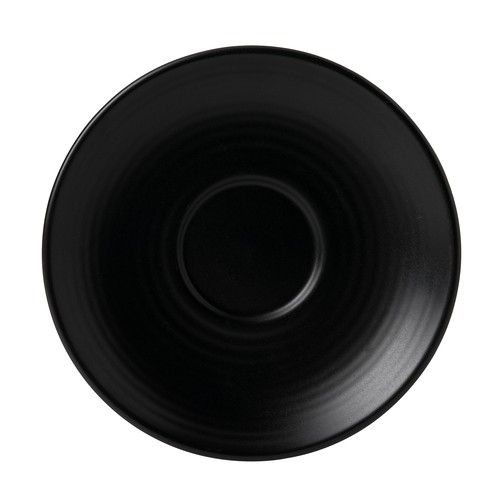 Arc Cardinal FM754 Evo Jet Rolled Edge Saucer, 6-3/8", Black (Case of 24)