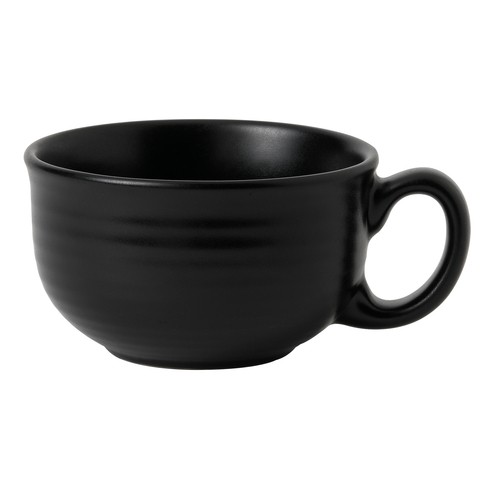 Arc Cardinal FM750 Evo Jet Tea Cup w/ Handle, 8oz, Black (Case of 36)
