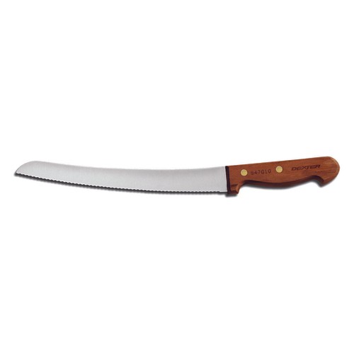 Dexter Russell 18160 (S47G10-PCP) Traditional Curved Bread Knife, Scalloped, 10"