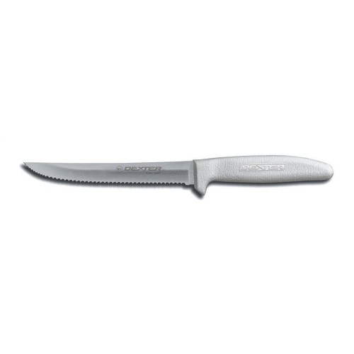 Dexter Russell 13303 (S156SC-PCP) Sani-Safe® Utility Slicer, 6", Scalloped, White