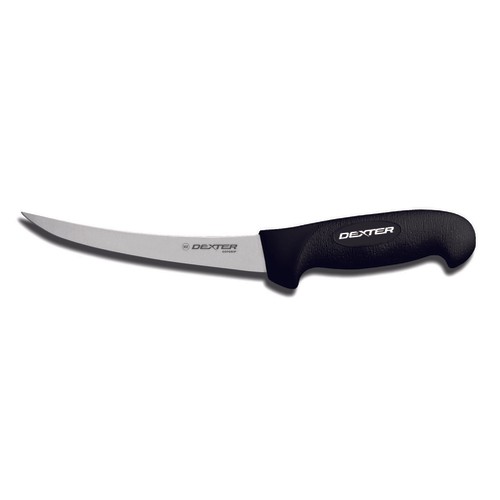 Dexter Russell 24003B SofGrip Narrow Curved Boning Knife, 6", Black