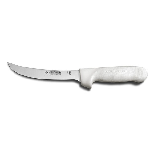 Dexter Russell 2473 (S116-6) Sani-Safe Curved Stiff Boning Knife, 6", White