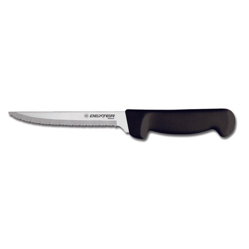 Dexter Russell 31628B (P94848B) Basics® Utility Knife, 8", Scalloped, Black