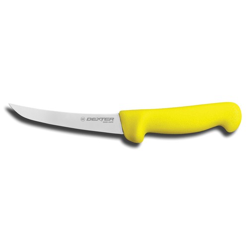 Dexter Russell 3223 LimeLite Narrow Flexible Curved Boning Knife, 6", Yellow