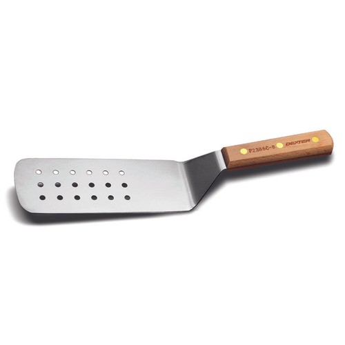 Dexter Russell 16311 Traditional™ Perforated Turner, 8"X3", Beech Handle