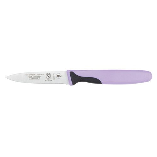 Mercer Culinary M23930PU Millennia Paring Knife, 3", Allergen Purple Handle