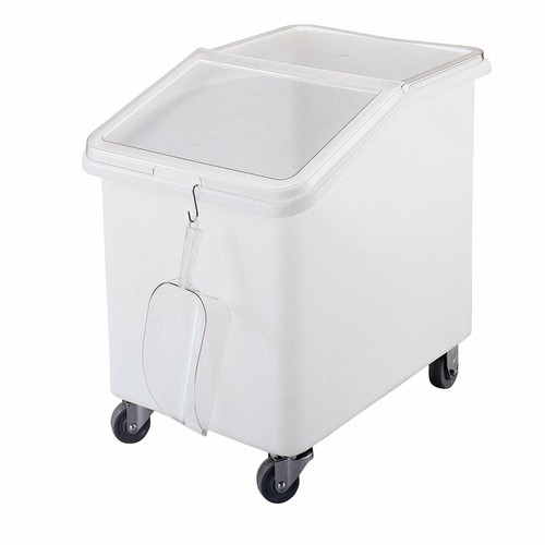 Cambro IBS37148 Mobile Ingredient Bin w/ Clear Cover, 37gal, White