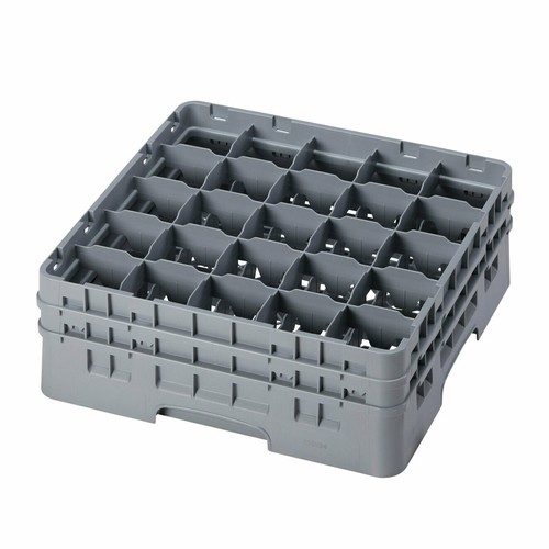 Cambro 25S534151 Camrack Glass Rack w/ 2 Extenders, Full Size, Gray