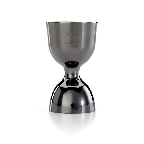 Mercer Culinary M37006BK Barfly Straight Rim Jigger, 1 & 2oz, Black Finish
