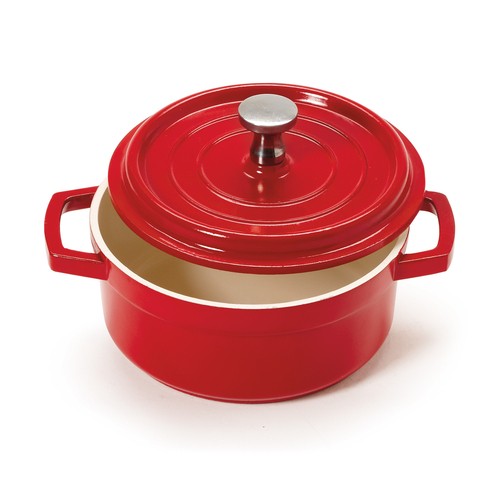 G.E.T. CA-002-RW/CC Heiss Mini Induction Bistro Pot, 8oz, Red